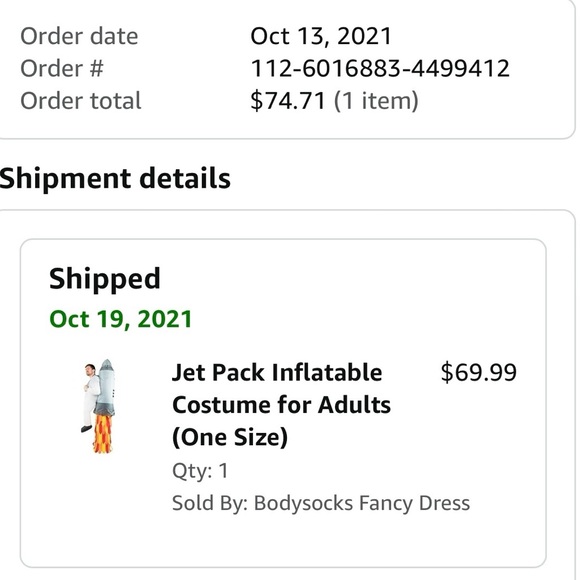Jet pack inflatable costume for adults - Picture 2 of 3